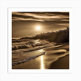 Sunset On The Beach 792 Art Print