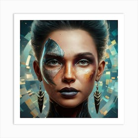 Futuristic Woman 1 Art Print