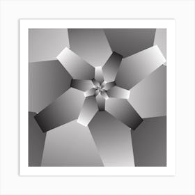 Monochrome Flower Art Print