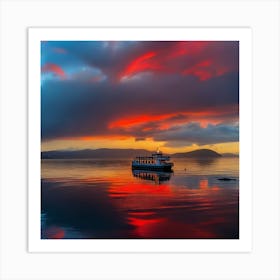 Sunset On The Water 41 Art Print