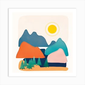 Minimalistic Landscape IV Art Print