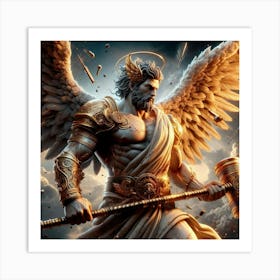 Angel Holding A Hammer Art Print