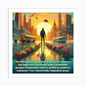 Man In A City Art Print