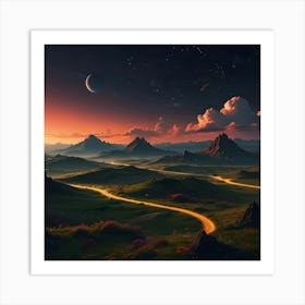 Landscape Painting 2 Art Print