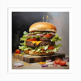 Burger Art Print