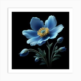 Blue Poppy Art Print