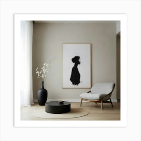 Silhouette Of A Woman 4 Art Print