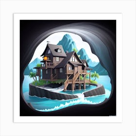 House In The Cave Art Print