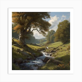 Stream In The Woods 8 Art Print