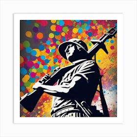 Soldier With Rifle Art Print