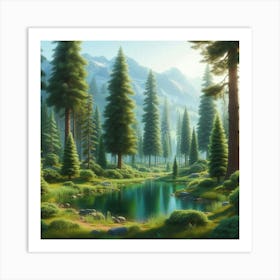 Forest Lake Art Print