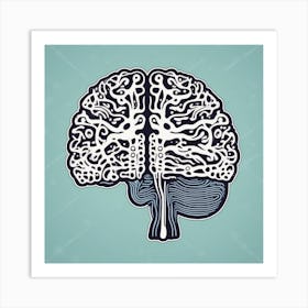 Human Brain Illustration 2 Art Print