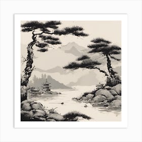 Asian Landscape Art Print