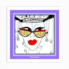 the color purple-Mango Mandy POP QUEEN by Jessica Stockwell Art Print