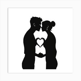 Couple Kissing Art Print