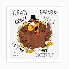 Funny Turkey Fall Vibes Thanksgiving Day Art Print