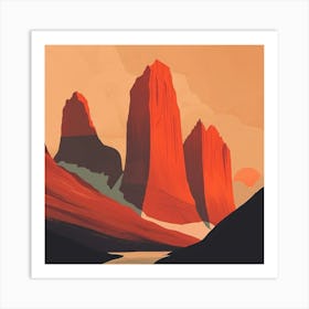 Chilean Mountains 2 Art Print