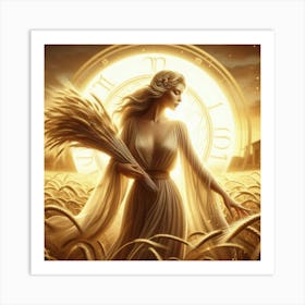 Golden Time Lady Art Print