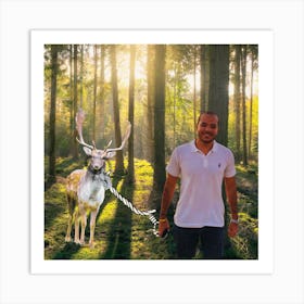 Deer In The Woods Art Print