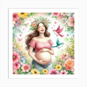 Happy Mother's Day Woman Art Print