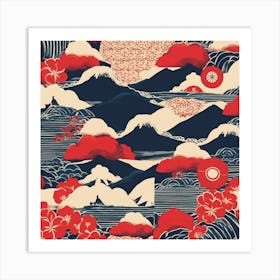 Japanese Mountains Art Print