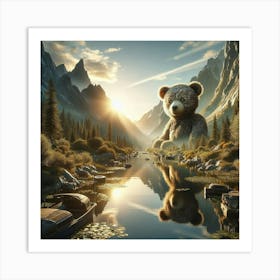 Bear In The Mountains Art Print