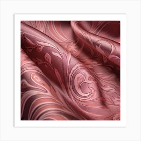 Pink Silk Fabric Art Print