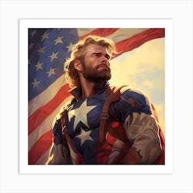 Captain America Art Print