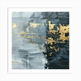 Abstract Painting, Black And Gold Art Print