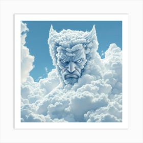 Wolverine In The Clouds Art Print