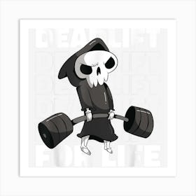 Deadlift Funny Gym Halloween Weightlifting Art Print