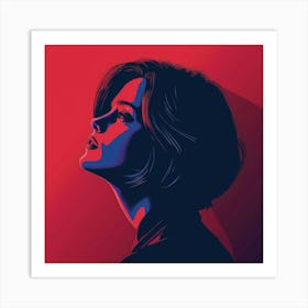 Woman In Red 1 Art Print