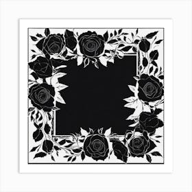 Black Roses 12 Art Print