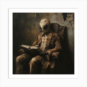 'Dead Man Reading' Art Print