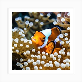 Clownfish In Anemones Art Print