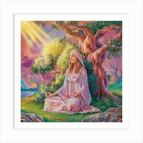 Meditating Woman Art Print