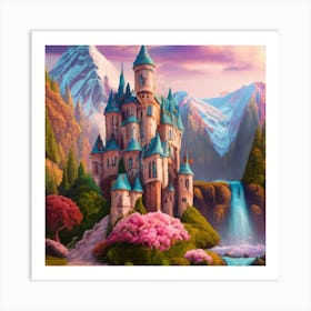 A beautiful and wonderful castle in the middle of stunning nature 6 Art Print