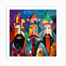 Three Beards Art Print