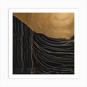 Gold And Black Black And Gold Wall Art 1 Art Print