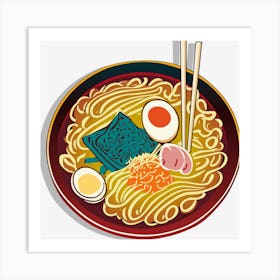 Ramen Noodles Food Art Print