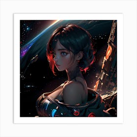 Space Girl 2 Art Print