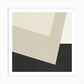 Minimalist Abstract Geometries - BW02 Art Print