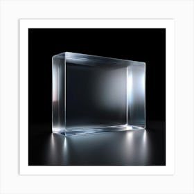 Clear Glass Cube Art Print