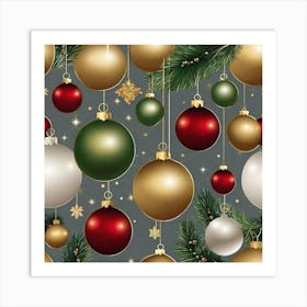 Christmas Ornaments 163 Art Print