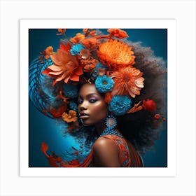 Afro Hair 5 Art Print