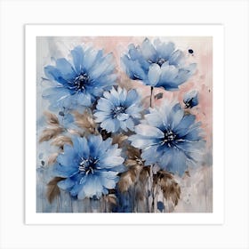 Blue Flowers Art Print