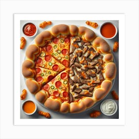 Pizza With Toppings 3 Art Print