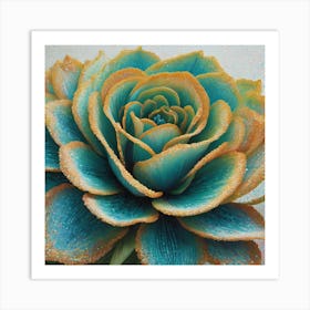 Turquoise Flower Art Print