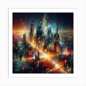 Futuristic City 19 Art Print