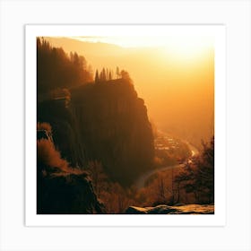 Sunset Over The Mountains 1 Art Print